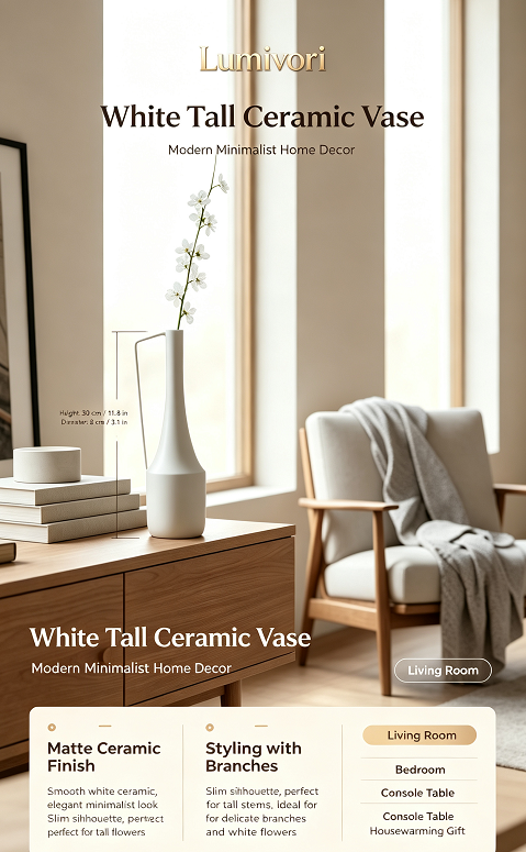 Lumivori | Slender Neck Art Vase