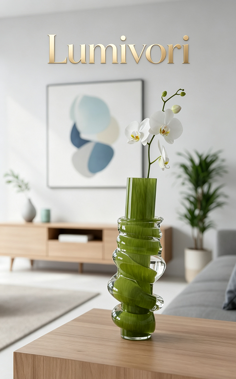 Lumivori | Spiral Sculptural Glass Vase