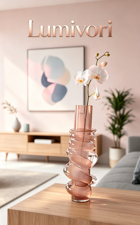 Lumivori | Spiral Sculptural Glass Vase