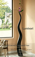 Lumivori | Tall Curved Sculptural Floor Vase