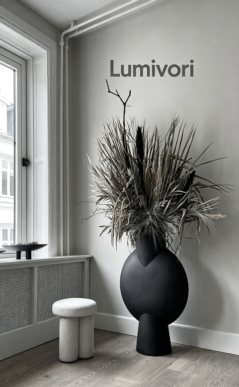 Lumivori | Round Sculptural Floor Vase