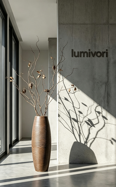 Lumivori | Tall Textured Floor Vase