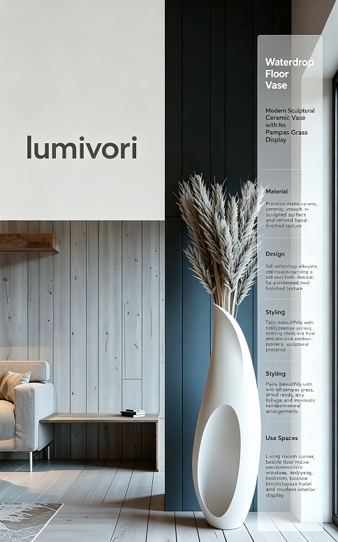 Lumivori | Waterdrop Sculptural Floor Vase